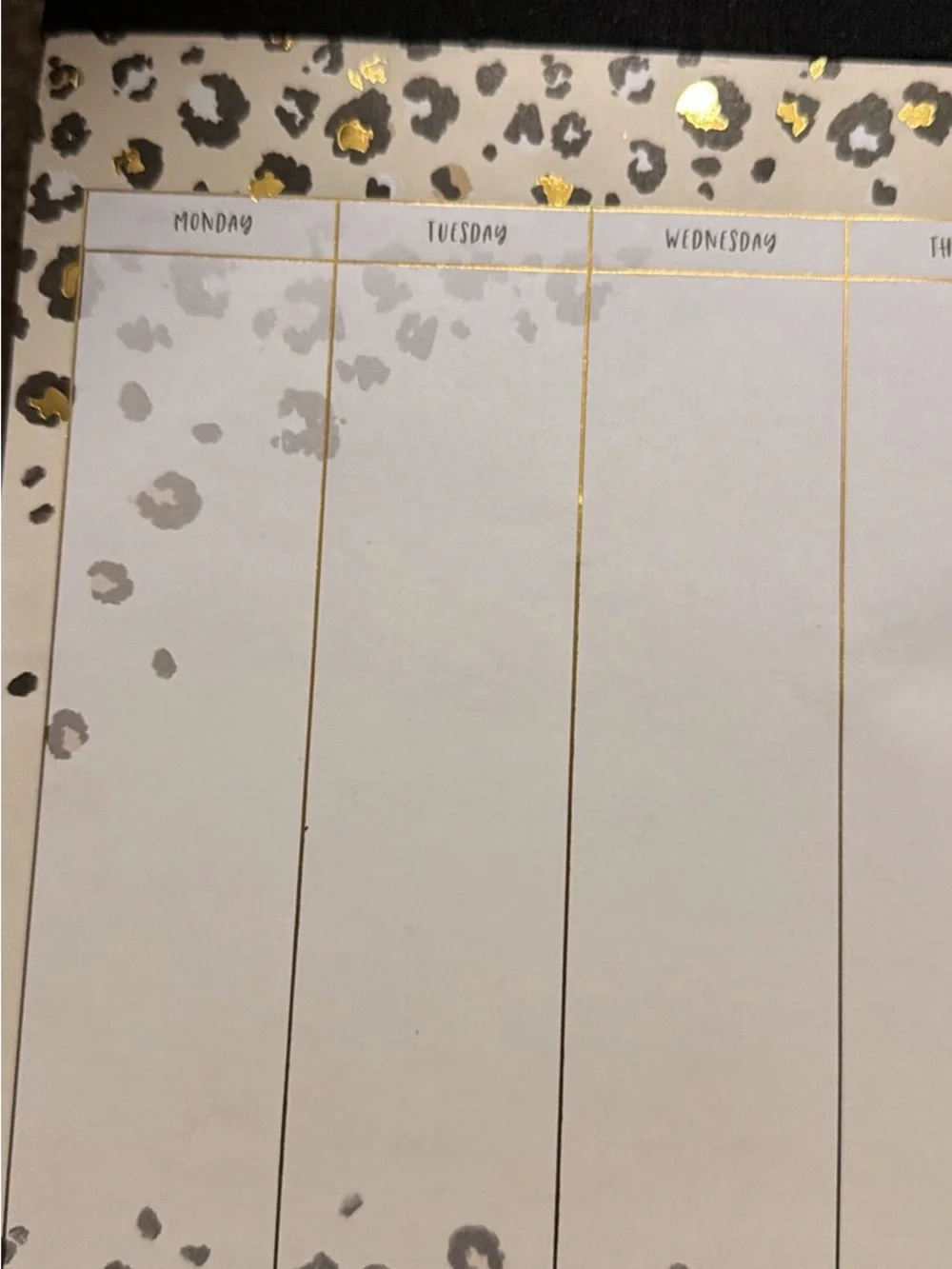 N/A weekly layout